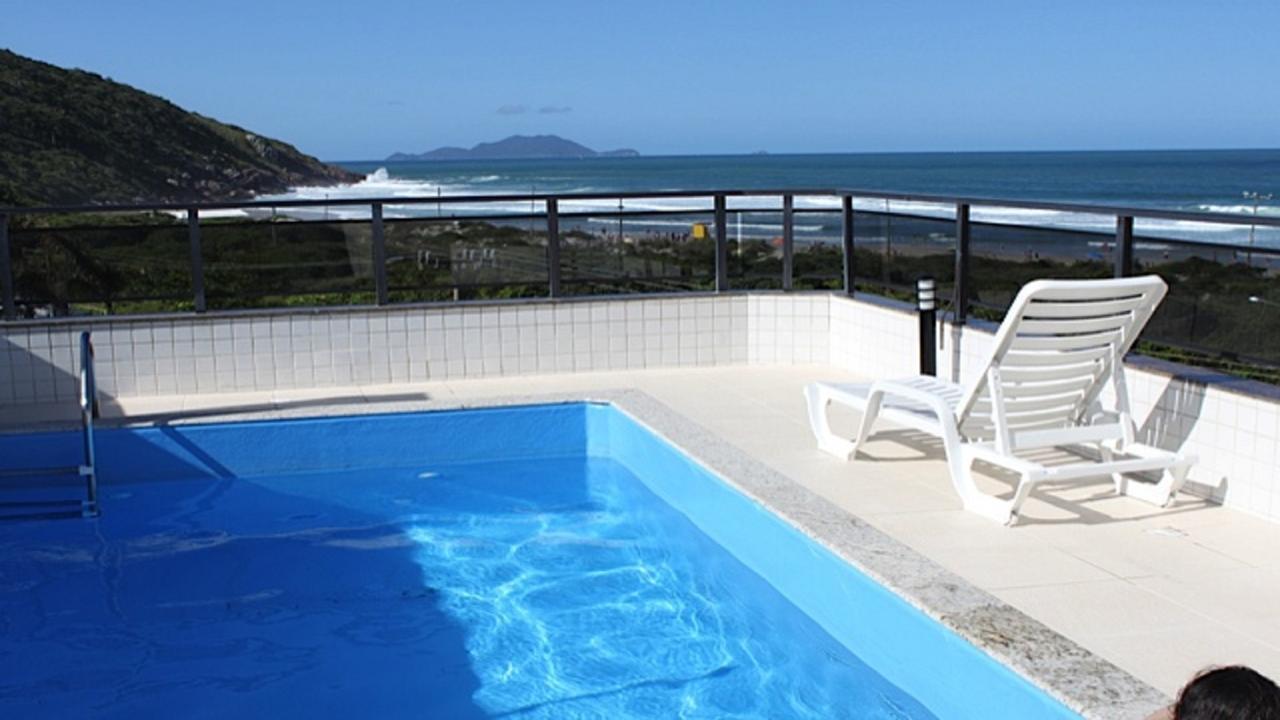 Apartamento Linda Cobertura Frente Mar Com Piscina Privativa E Pe Na Areia! Florianópolis Exterior foto